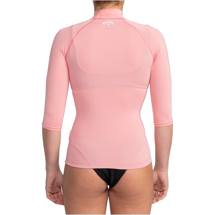 2024 Billabong Frauen Tropic Surf Kurzarm-Lycra-Weste EBJWR03019 - Flamingo